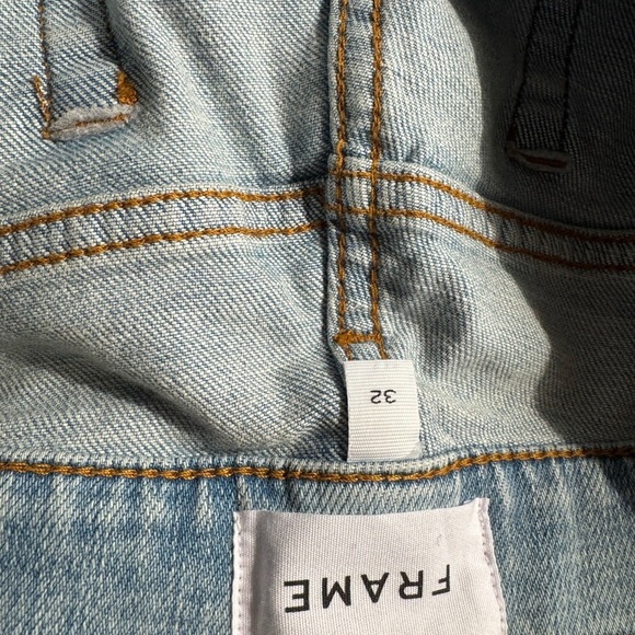 New button off Light Blue Denim Jeans Frame 32 slim fit mid rise - Picture 7 of 8